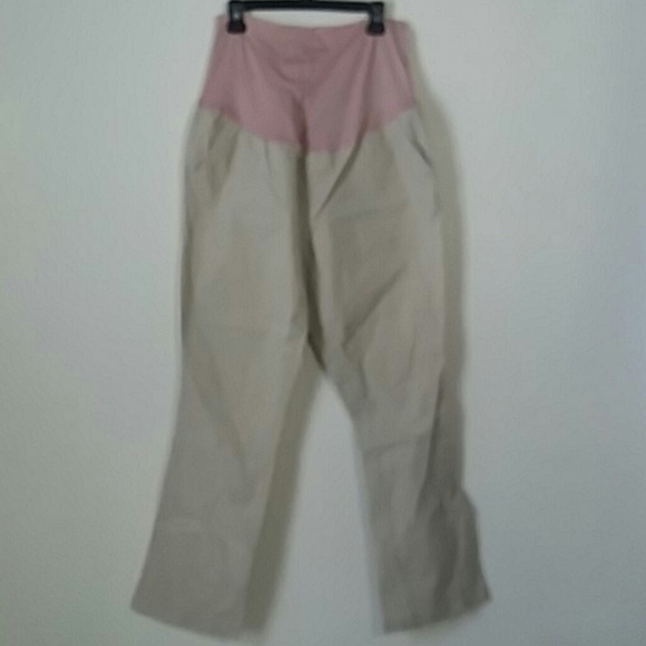 18 Long Maternity Old Navy Khaki Tan Dress Pants - Picture 1 of 8